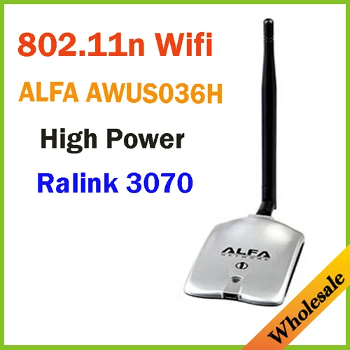 New 2014 High Power ALFA AWUS036H 1000MW WIFI Wireless USB Network Adapter 5DB Antenna with Realtek3070L,Wholesale Dropshipping