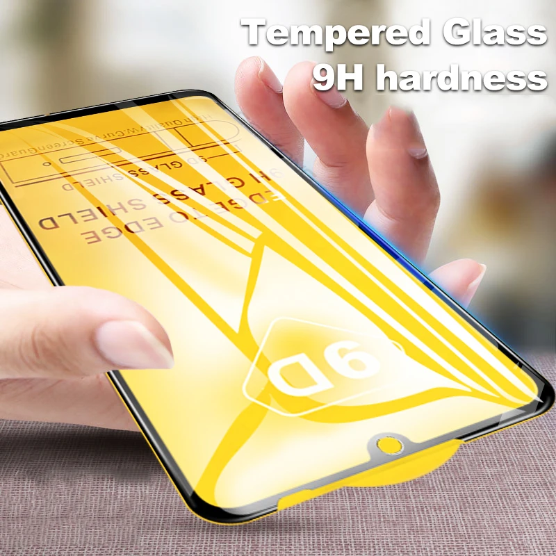 

9D Full Tempered Glass For Xiaomi Redmi Note 7 Pro 6 Pro 5 Plus 6A Mi 8 A2 Lite Mi8 Curved Glass Screen Protector Cover
