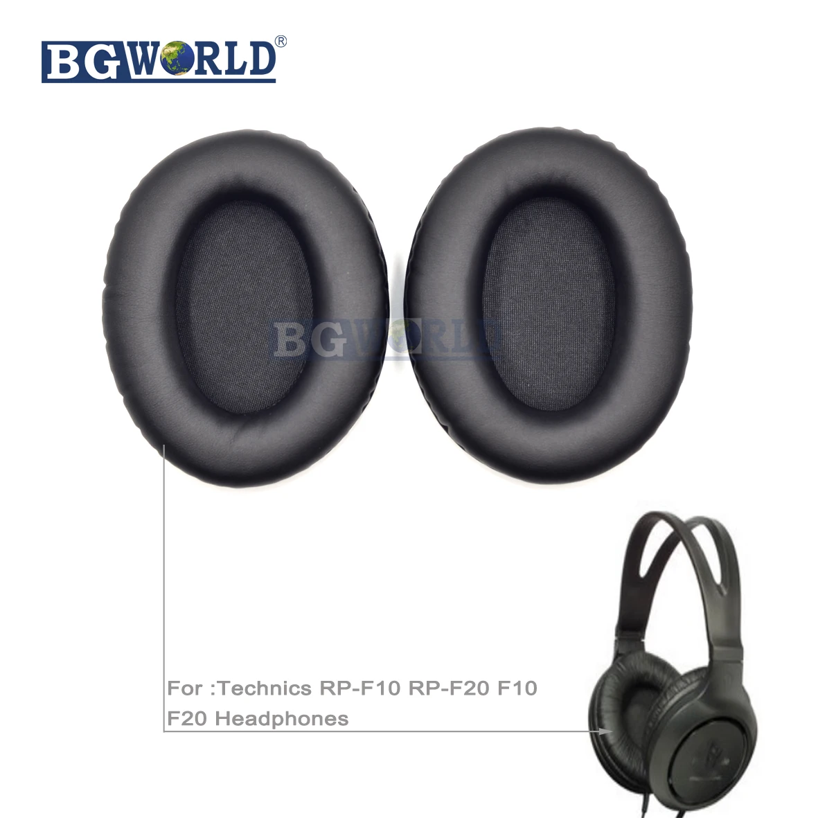 BGWORLD Replacement cushion ear pads earpads earmuff foam pillow cover for Technics RP-F10 RP-F20 F10 F20 Headphones sponge part |