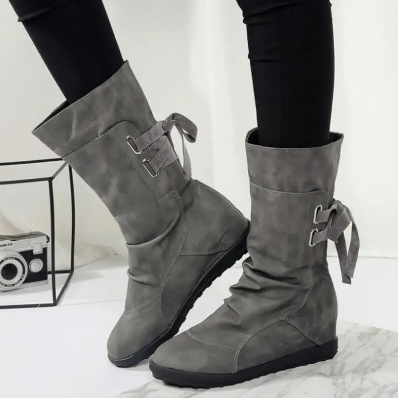 

LZJ 2018 New Women Boot Autumn Winter Short Boots Women Flat Shoes Martin Boots Women Ankle Boots Black Women Shoes 35-43