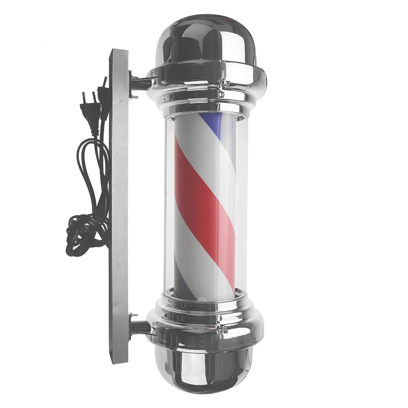 55 см, вращающийся светильник для парикмахерской в красную, белую и синюю полоску, вращающийся светильник в полоску, настенный подвесной светодиодный светильник s