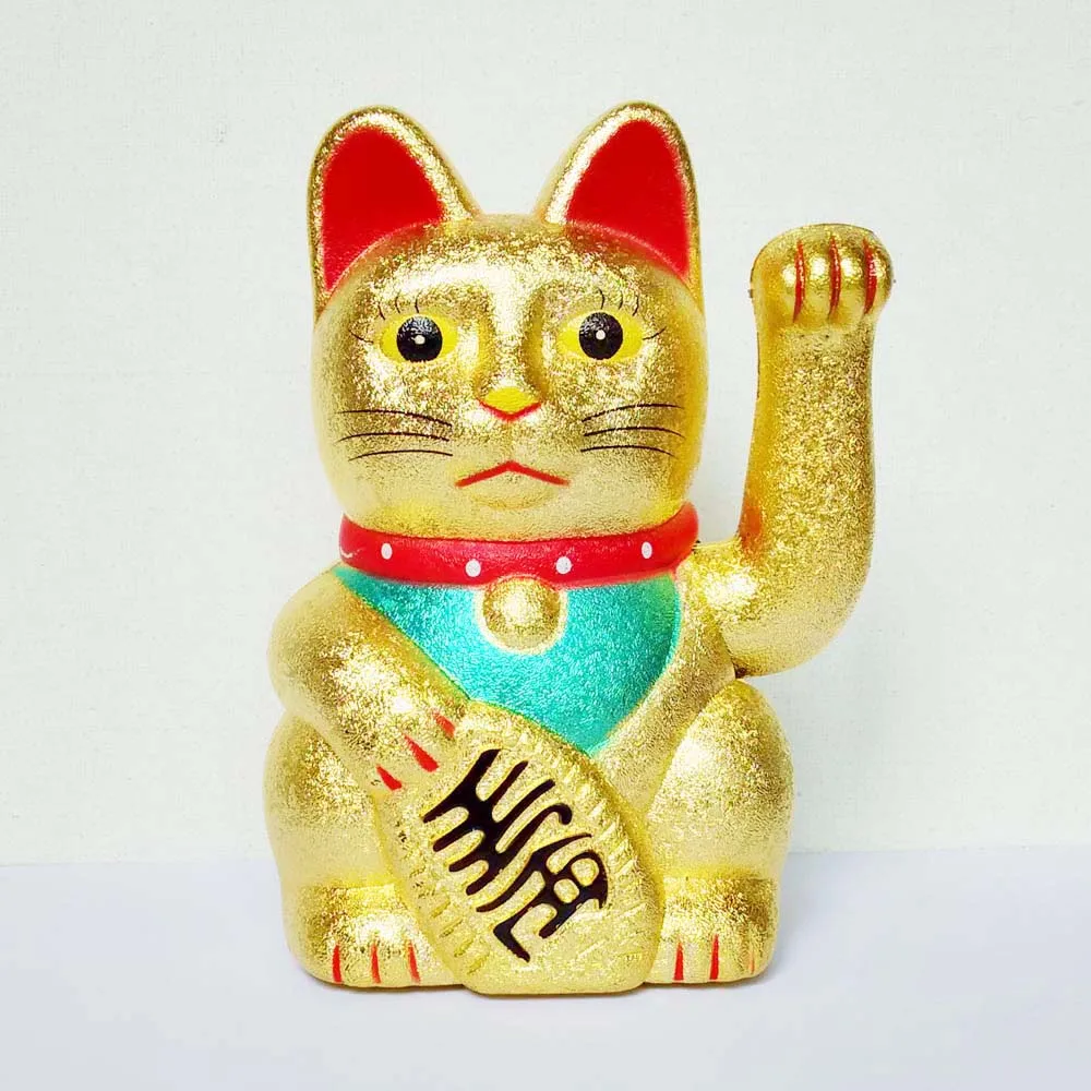 

[ Fly Eagle ] 432Pcs Cutie Mini Waving Hand Matte gold Color Maneki Neko Lucky Cat 5"