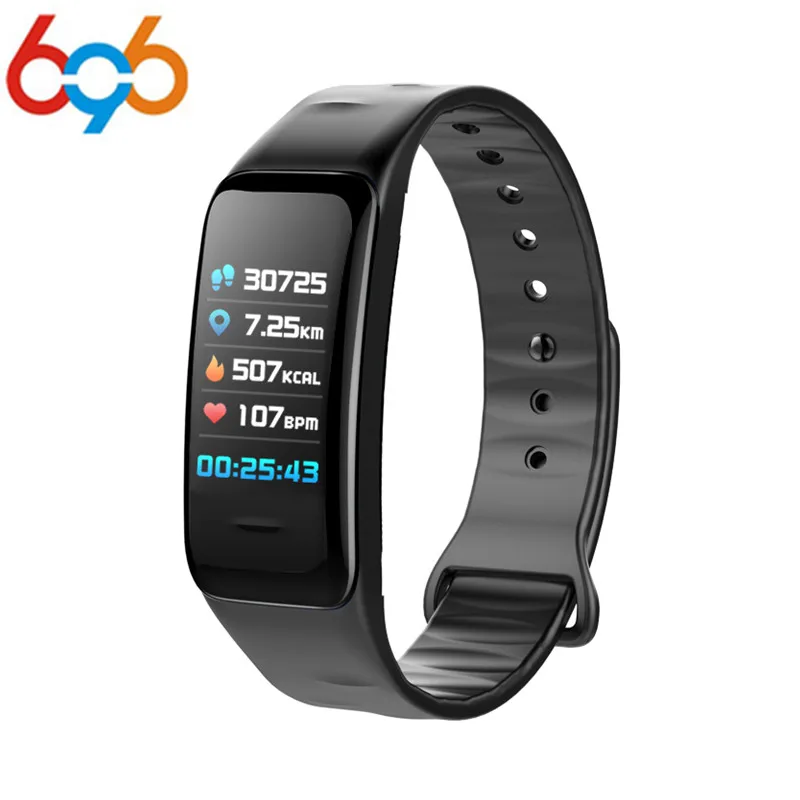 696 C1S Smart Wristband Heart Rate Blood Pressure Monitor Sports Watch Bracelet Motion tracking Waterproof Bluetooth Band |
