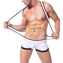 Новое поступление, сексуальное мужское Сетчатое нижнее белье, черные, белые, на подтяжках, для мужчин s, борцовское трико, Bosysuit, большие размеры s-xl