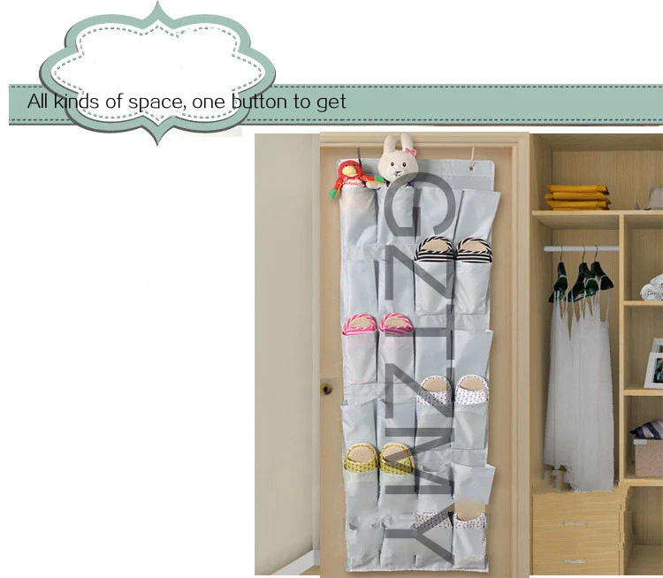 Spot 24 grid Oxford cloth door storage bag Hanging bag Multi-layer storage bag home daily necessities Saving Space Organizer (2)
