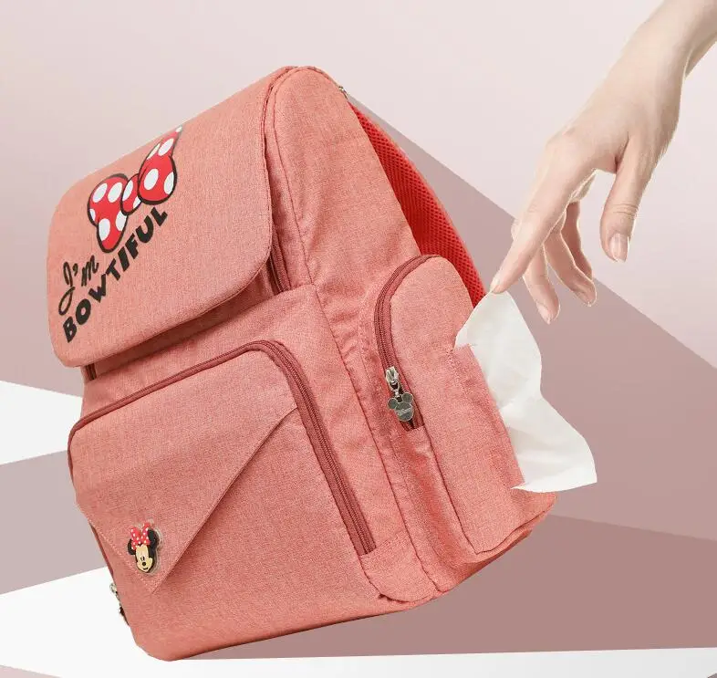 Disney USB Отопление Детская Сумка Многоразовые трусики-Подгузники подгузник Dadbag Сумка для беременных подгузник рюкзаки, сумки для путешествий