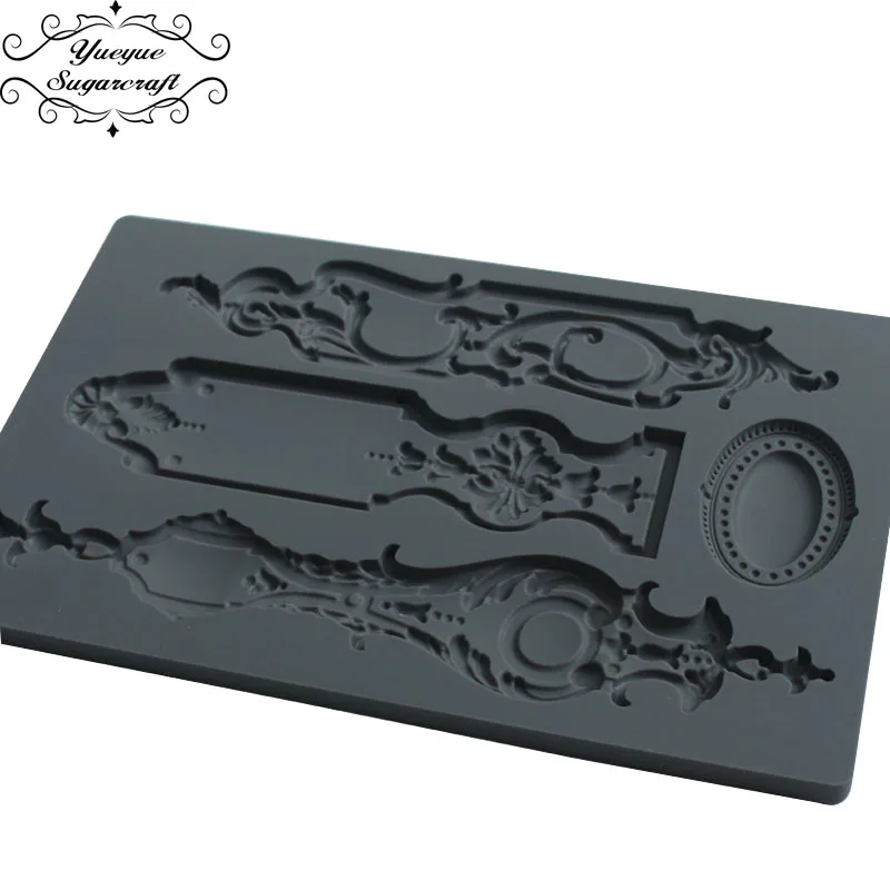 Yueyue Sugarcraft рамка силиконовая форма помадка форма для украшения торта инструменты форма для шоколадной мастики выпечки