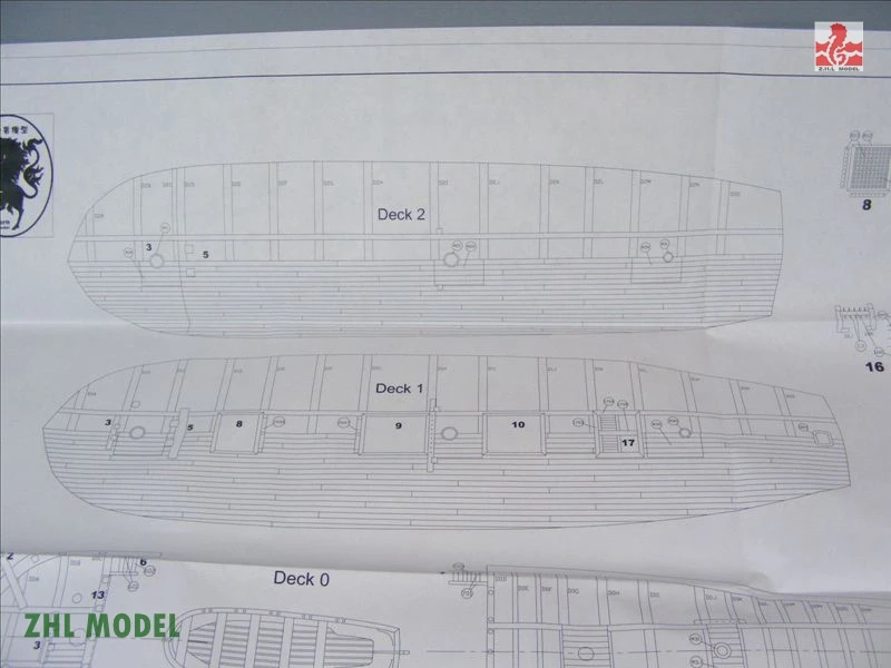 ZHL друид 1776 модель корабль дерево
