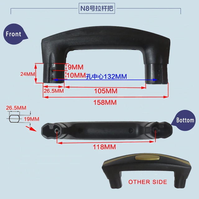 DIY Telescopic fittings Luggage Handle Suitcase Repair Parts Travel