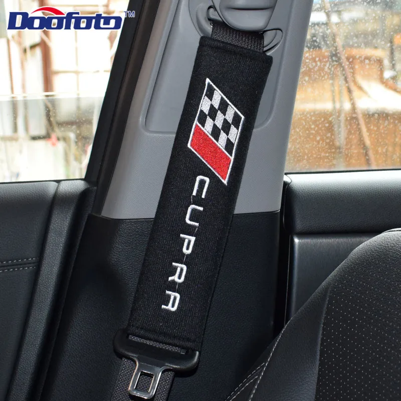 Doofoto хлопок для Seat Leon Cupra Lbiza Altea гоночный значок авто аксессуары ремень безопасности Чехол наплечный коврик автомобильный Стайлинг продвижение