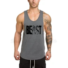 Брендовая мужская майка для фитнеса, одежда для бодибилдинга, хлопковый жилет для тренировок, майка без рукавов, Спортивная майка