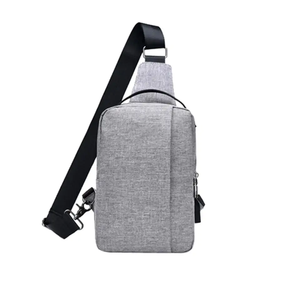 Высокая Ёмкость USB Грудь сумка для Для мужчин и женские парусиновые Повседневное сумка через плечо сумка дропшиппинг оптовая продажа # F