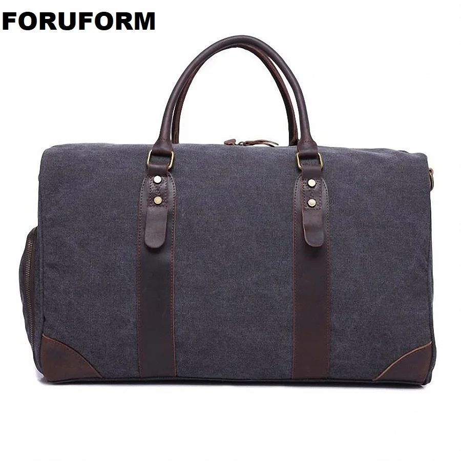 Canvas Leather Men Bucket Travel Bags Carry on Luggage Bags Men Duffel Bags Travel Tote Large Weekend Bag Overnight LI-2296 Canvas Leather Men Bucket Travel Bags Carry on Luggage Bags Men Duffel Bags Travel Tote Large Weekend Bag Overnight LI-2296