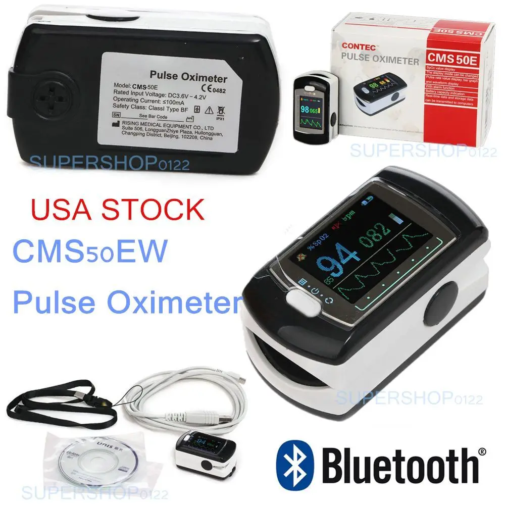 

17 NEWFDA CMS50EW Fingertip Pulse Oximeter wireless bluetooth,24H SPO2,PR Monitor,USA