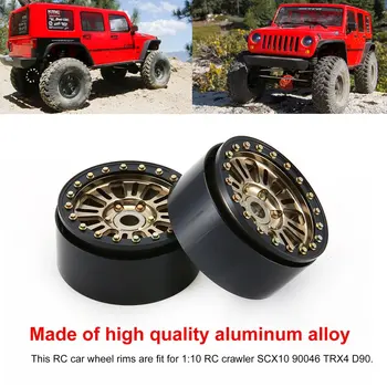 

1Pair/2Pairs Alloy 1.9 CNC Beadlock Wheels Rims for 1/10 RC Crawler Axial SCX10 SCX10 II 90046 Traxxas TRX4 D90 CJGLG0008