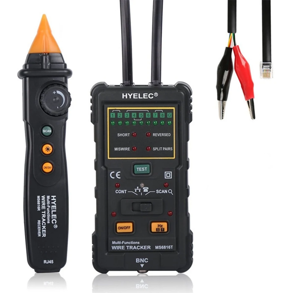 MS6816 Professional Multi Function Cable Wire Tracker RJ45 RJ11 Red