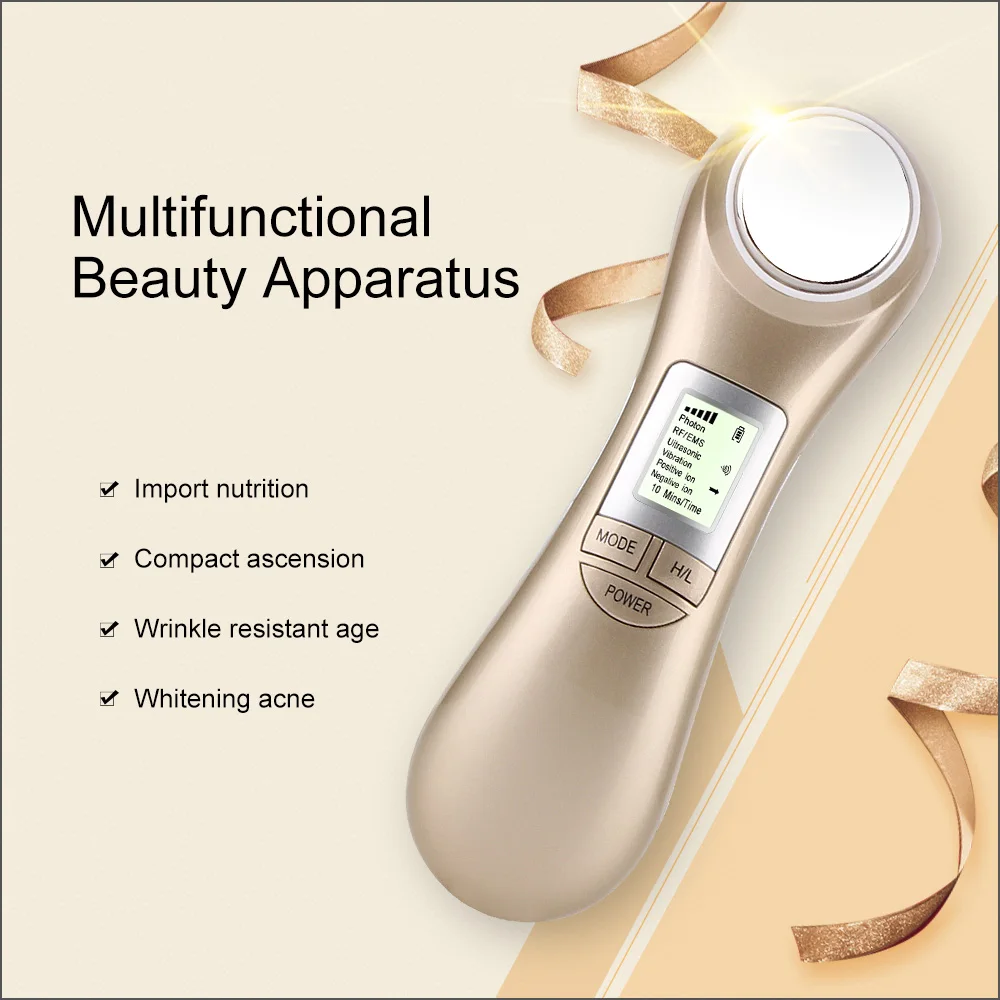  Face Skin EMS Mesotherapy Electroporation RF Radio Frequency Facial LED Photon Skin Care Face Lift  - 33024747970