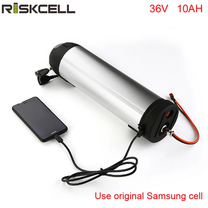 

Bottle Shape 18650 36v 500w electric bike Lithium battery 36V 10Ah bafang e-Bike Battery with Charger BMS USB Port