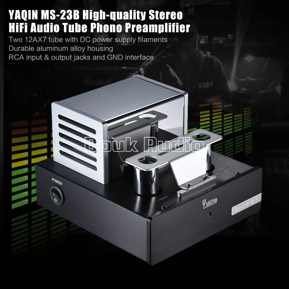 YAQIN MS 23B Tube Phono Stage Pre AMP MM RIAA Turntable