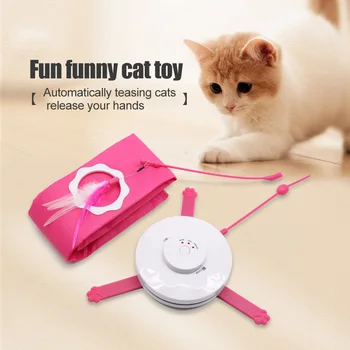 

Cats Toy 360 Degree Automatic Feather Interaction Toys Kitten Exercise Discs Toy WXV Sale