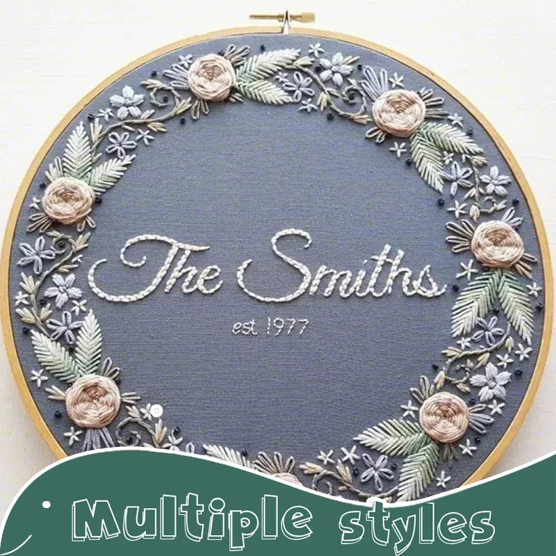 DIY Embroidery Flower Floral Garland Handwork Needlework Kits for