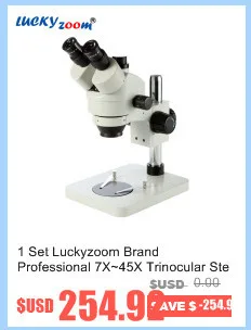 Lucky Zoom Brand 3.5X-90X STL8 single boom guide stand Stereo Zoom trinocular Microscope 14MP Camera 144pcs LED Ring Light