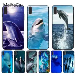 MaiYaCa лунный свет Дельфин Цитата чехол для iPhone 5 5S 5c SE 6 6s 7 плюс 8 X phome