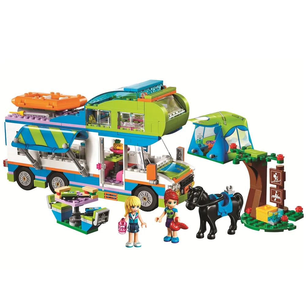 BELA Friends Mias Camper Van Building Blocks Kit Bricks Kids Classic Girl Model Toys For Children Gift Compatible Legoe BELA Friends Mias Camper Van Building Blocks Kit Bricks Kids Classic Girl Model Toys For Children Gift Compatible Legoe