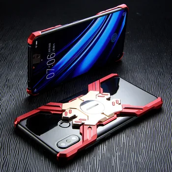 

For Xiaomi Mi 8 Mi8 Case Armor Heavy Dust Metal Aluminum CNC Protect Skeleton Head Phone Case Cover Bracket