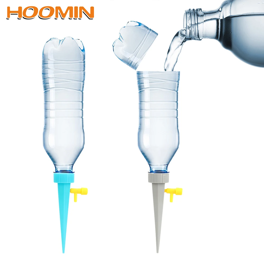 

HOOMIN 1 pc Cone Spike DIY Plant Self Watering Water Seepage Device Adjustable Stakes System Irrigation Tool