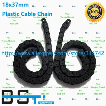 

18x37mm R38 Cable Drag Chain Wire Carrier with End Connector 18mm x 37mm L1000mm 40" for 3D CNC Router Machine Brand New