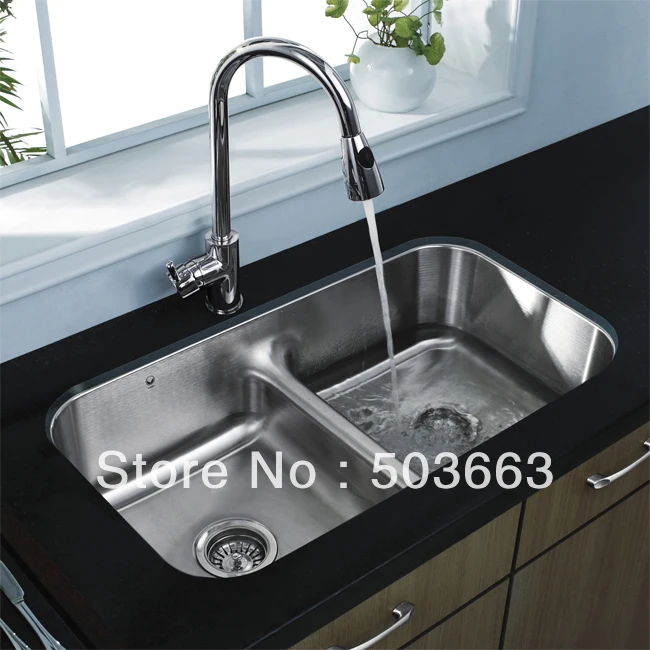 Solid Brass Surface Chrome Single Lever Kitchen Pull Out And Swivel Sink Mixer Tap Faucet Vessel Vanity L-3613 | Обустройство дома