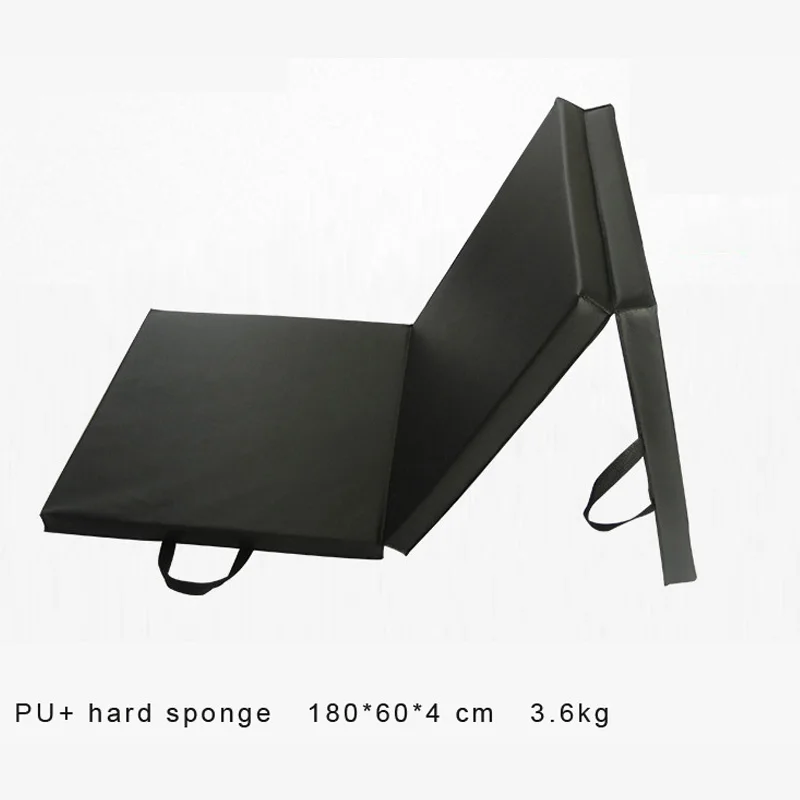 Reedow 180 60 4cm Folding Panel Gymnastics Yoga Blue Pu Soft