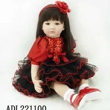 Популярный виниловый стикер Силиконовые Возрожденные куклы для малышей, сопроводите спящую реалистичную принцессу кукла "малыш" ребенок высокого класса рождественские новогодние подарки