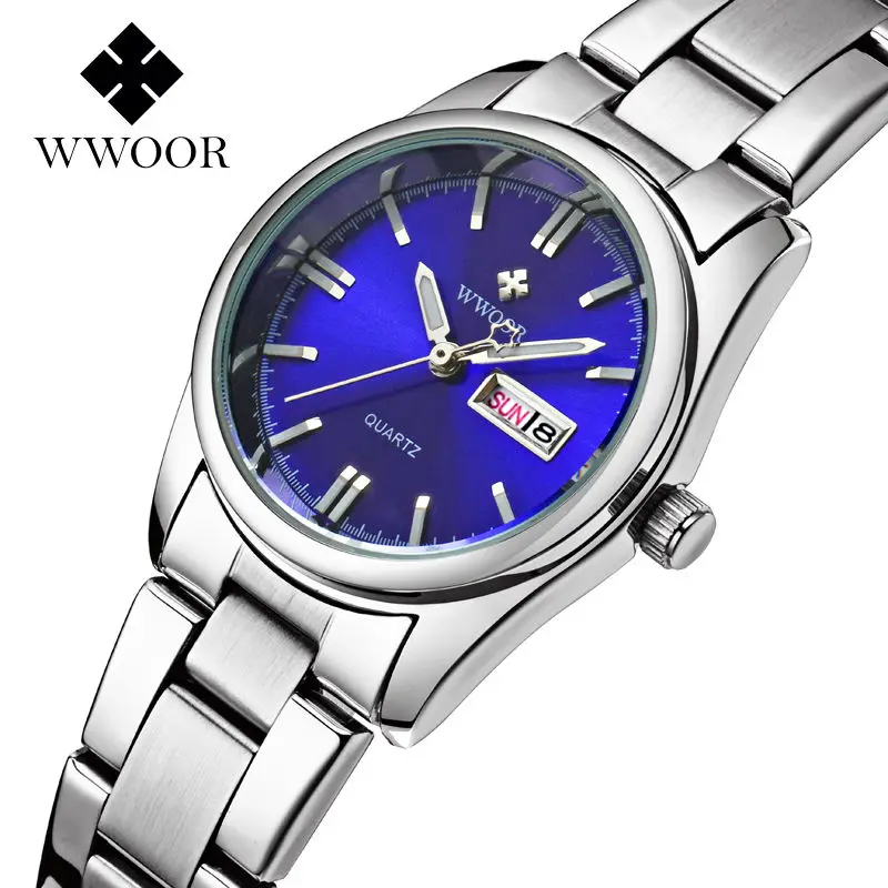 Hot Fashion Brand Relogio Feminino Date Day Clock Female Stainless Steel Watch Ladies Fashion Casual Watch Quartz Women Watches
