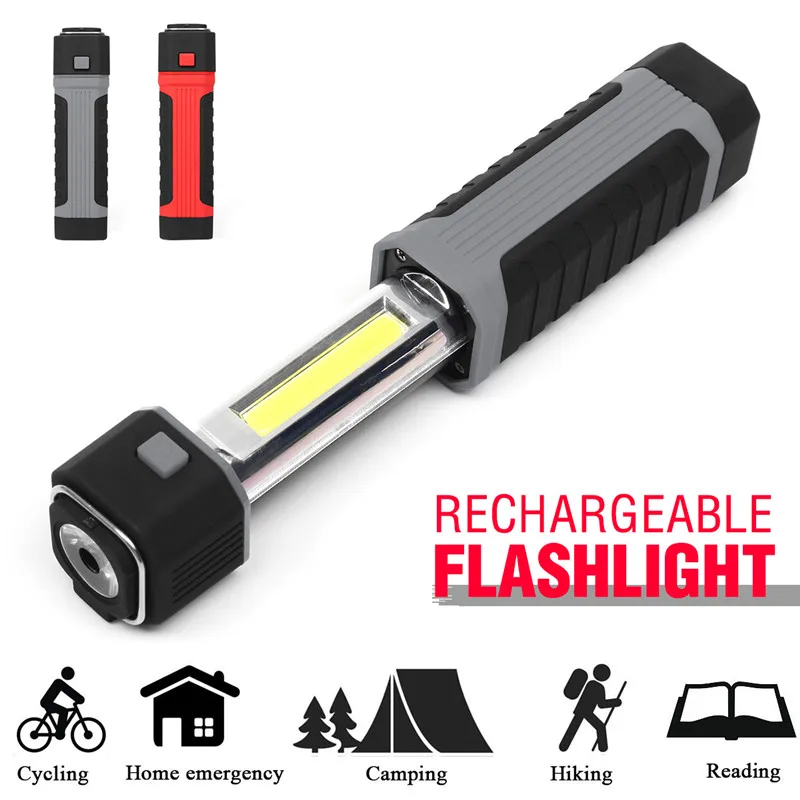 portable cob led flashlight work light car garage mechanic mechanic work light