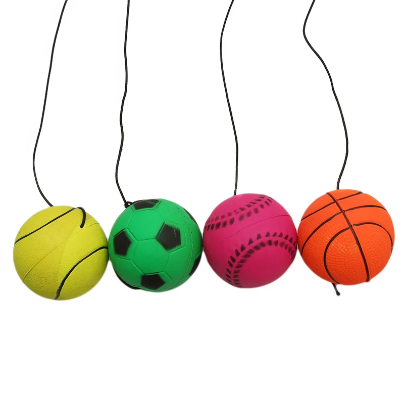 Bouncy Fluorescent Random Color Fun Rubber Ball Wrist Band Ball Board