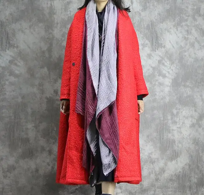 Зимние длинные женские шерстяные пальто, свободные облегающие стильные толстые шерстяные пальто