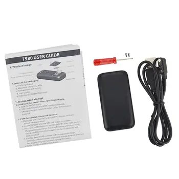 

Portable Personal Pet GPS GSM GPRS Tracker T580 Waterproof GPS+LBS Locator w Rechargeable Battery Built-in Panic Button no box