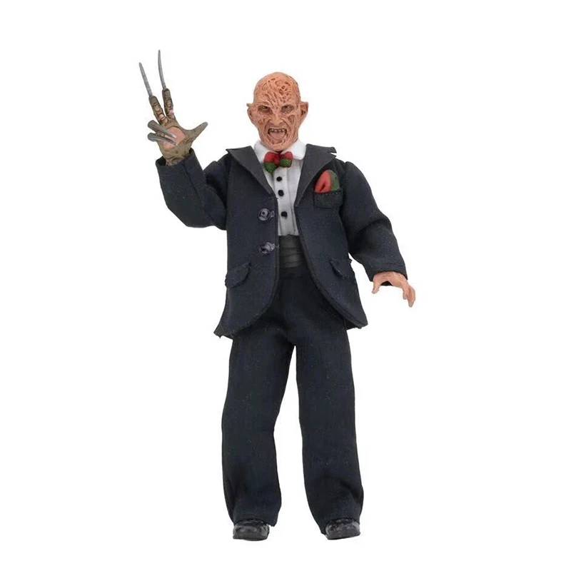 NECA Real Clothes Nightmare on Elm Street Freddy Krueger With LED PVC Action Figure Toys Dolls Halloween Christmas Gift (2)