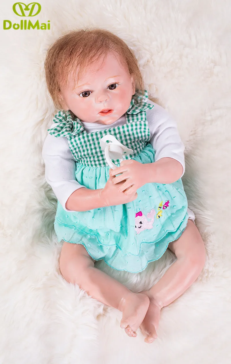

46cm Silicone Reborn babies Dolls cool style popular real looking Baby Alive Dolls Kids Playmate bb reborn birthday gift