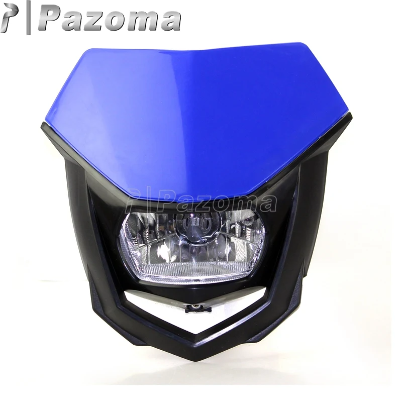 Универсальная передняя фара PAZOMA для мотоцикла синяя спортивная езды на