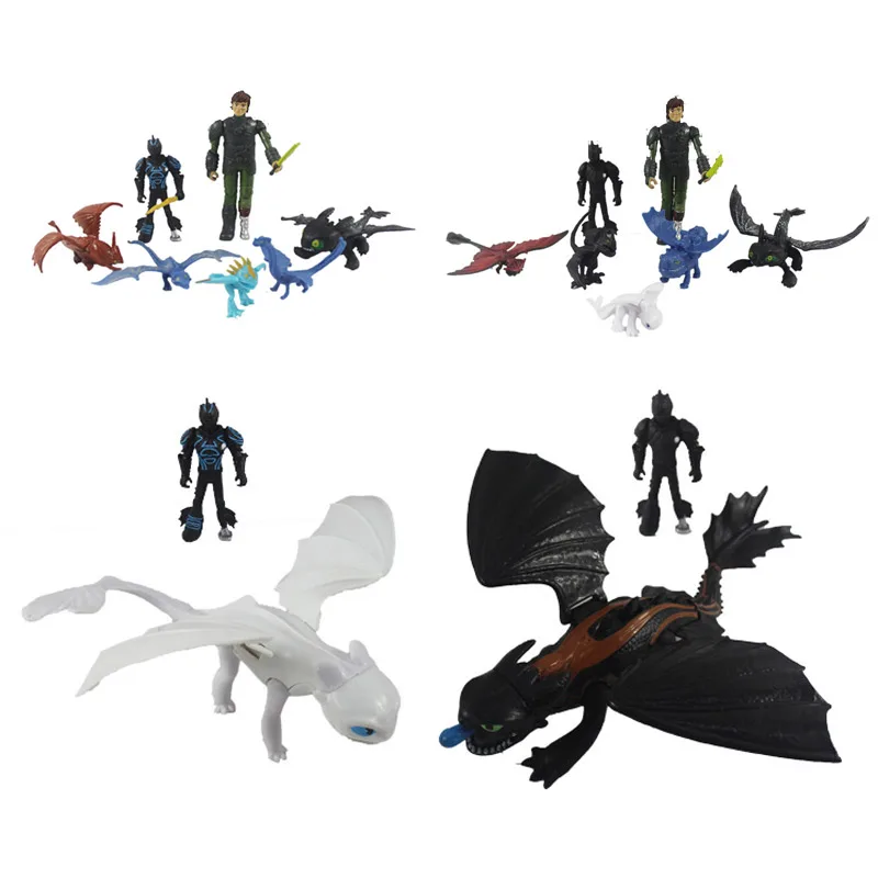 

How To train Your Dragon 3 Figure Nendoroid Juguetes PVC Model Figma Light Fury Toothless Dragon Night Fury Anime Figuras Toys