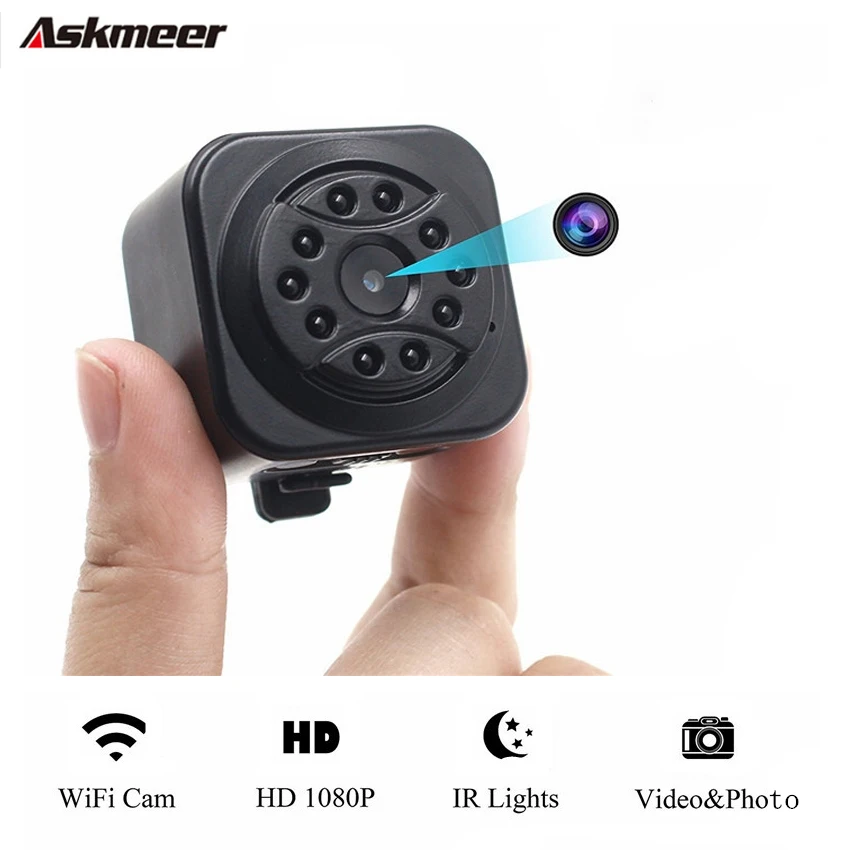 

ASKMEER 814 Mini Video Camera Full HD 1080P Sensor Micro Night Vision DVR DV Motion Recorder Security Camcorder small WIFI Cam