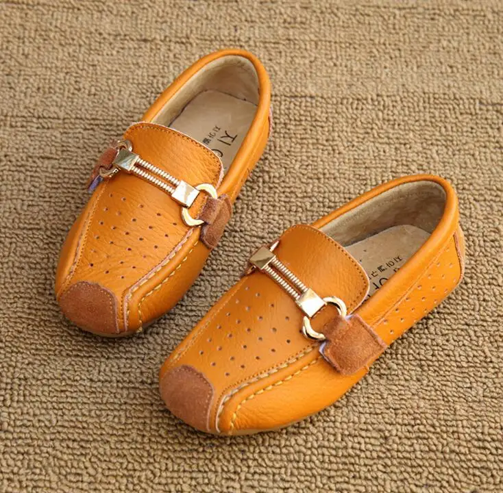 Новая мода пояса из натуральной кожи дышащие детские повседневная обувь для мальчиков мягкая подошва Осень Детские Горох обувь Детские кроссовки - Цвет: Цвет: желтый