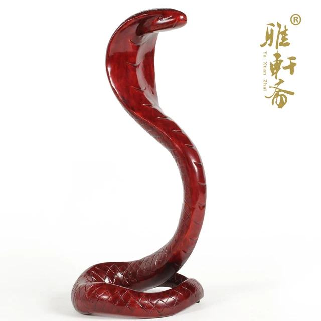 t woodcarving snake zodiac snake solid wood snake annatto handicraft
