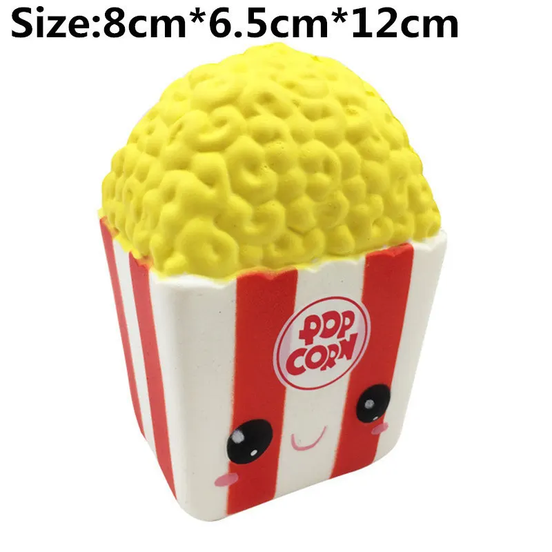 Kawaii Squishy Jumbo мороженое гамбургер торт Popcorn Печенье Cookie пиццы Squeeze замедлить рост Ароматические антистресс игрушки Drop - Цвет: Set 2