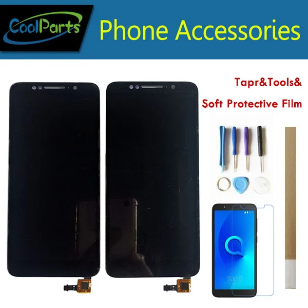 

1PC/Lot High Quality For Alcatel 1C 5009D 5009 OT5009 LCD Display Screen+Touch Screen Digitizer Assembly Black Color With Kits