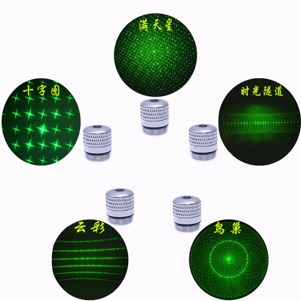 5pcs Green Laser Sight 303 CNC Lasers Pointer Powerful device Adjustable Focus Lazer with Star Cap(Does not include laser) | Спорт и