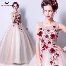 Королевские Свадебные вечерние платья, Пышное Бальное Платье, 3D Цветы, тюль, длинное женское вечернее платье, платья, новинка, vestido de festa LS81